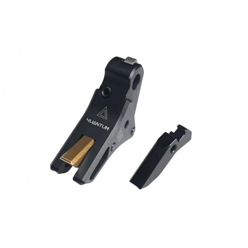 GRILLETTO PIATTO PERSONALIZZATO 4UANTUM PERFORMANCE PER GHK G17 GEN3 / GEN5 MOS - NERO