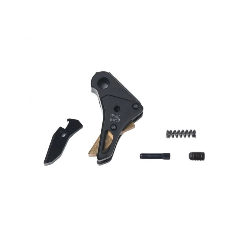 GRILLETTO PIATTO PERSONALIZZATO 4UANTUM PERFORMANCE PER GHK G17 GEN3 / GEN5 MOS - NERO