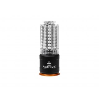 ACETECH ACEHIVE 40MM GAS GRENADES, 80 BBS (2 PCS) AND SPAWNER LOADER - TRANSPARENT