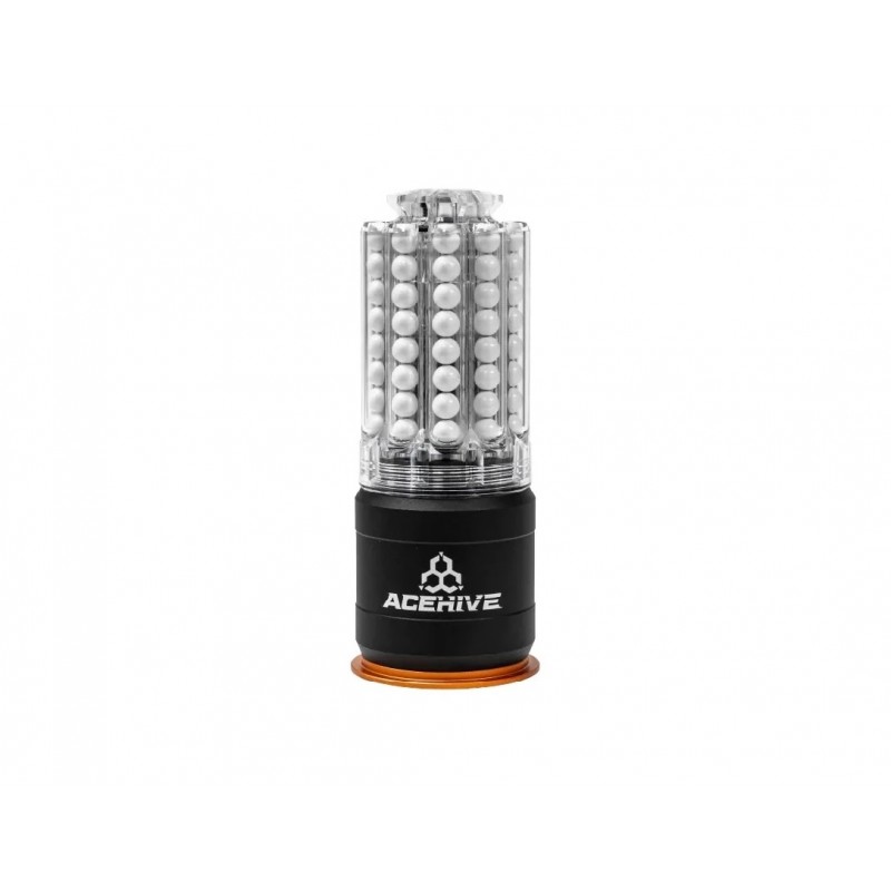 ACETECH ACEHIVE 40MM GAS GRENADES, 80 BBS (2 PCS) AND SPAWNER LOADER - TRANSPARENT