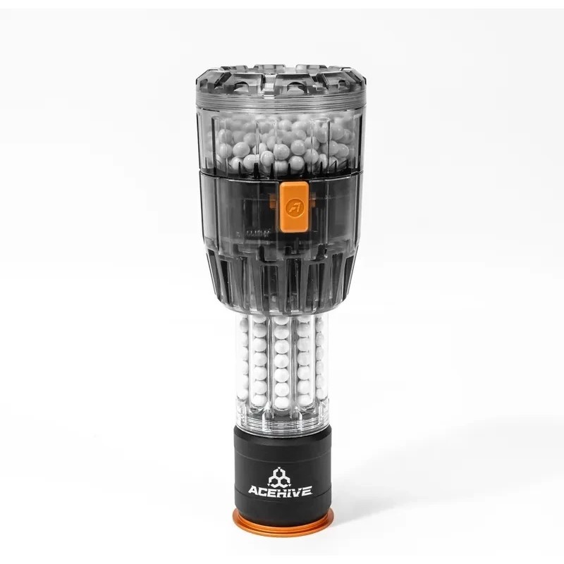ACETECH ACEHIVE 40MM GAS GRENADES, 80 BBS (2 PCS) AND SPAWNER LOADER - TRANSPARENT