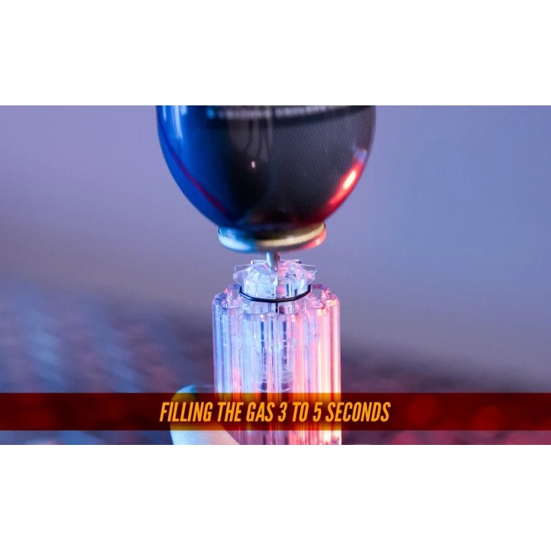 ACETECH ACEHIVE 40MM GAS GRENADES, 80 BBS (2 PCS) AND SPAWNER LOADER - TRANSPARENT