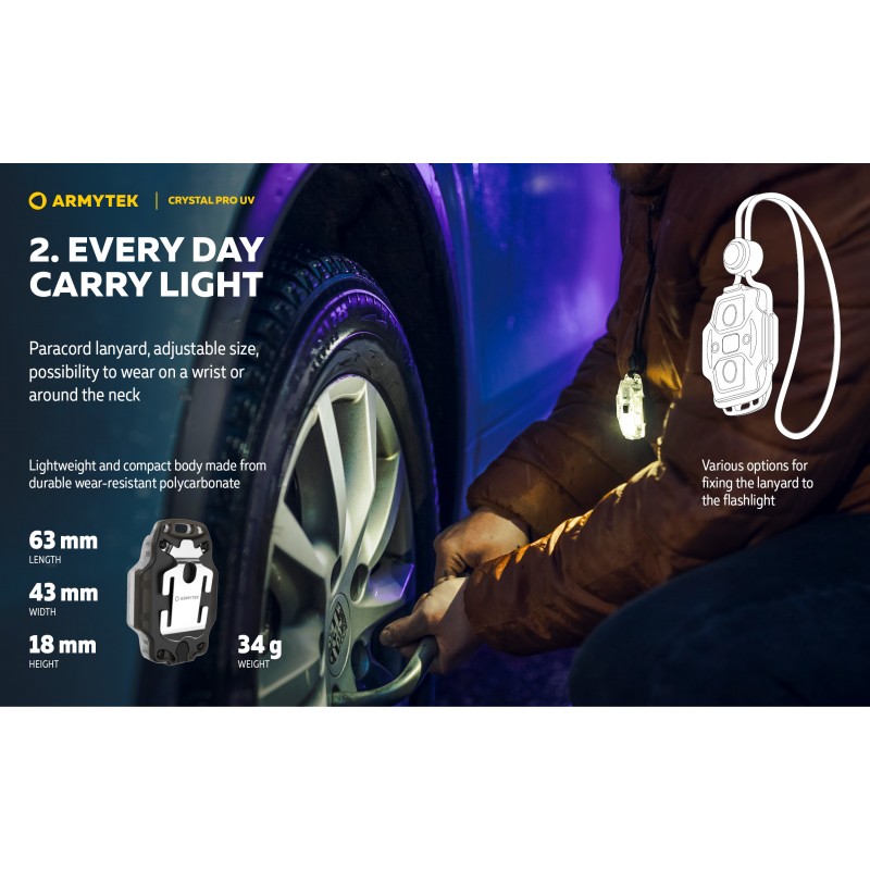 ARMYTEK TORCIA CRYSTAL PRO UV - VERDE