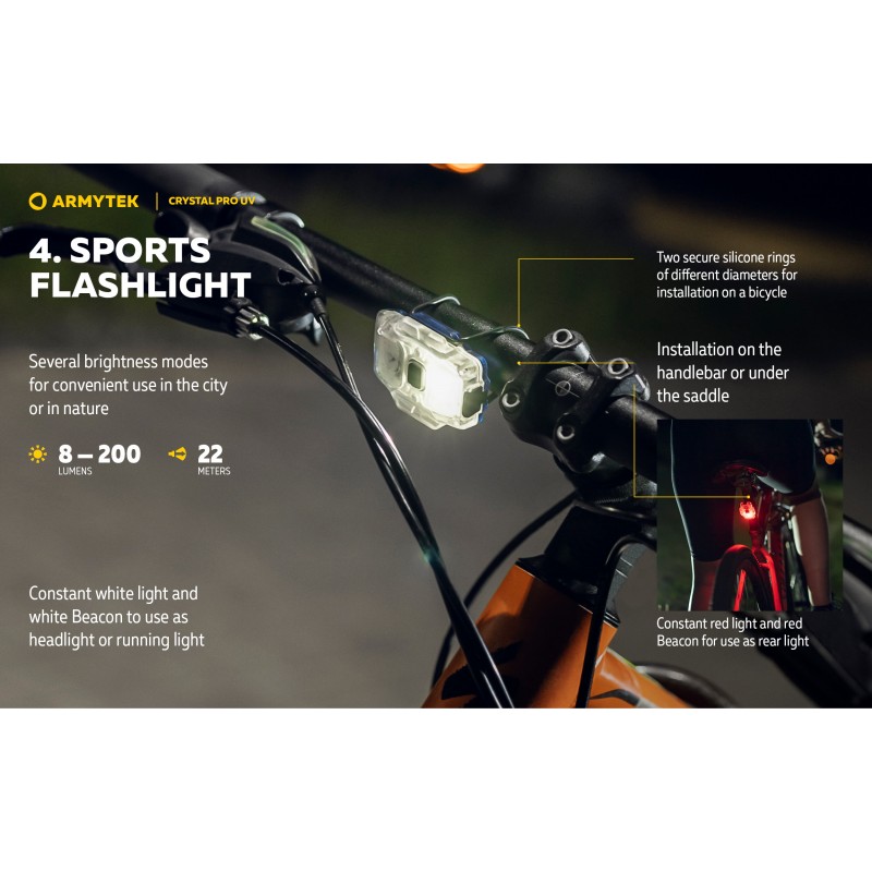 ARMYTEK TORCIA CRYSTAL PRO UV - VERDE