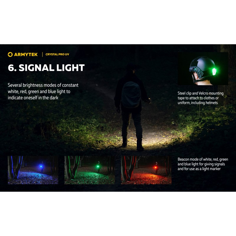 ARMYTEK TORCIA CRYSTAL PRO UV - VERDE