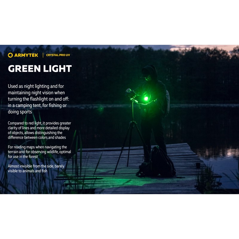 ARMYTEK TORCIA CRYSTAL PRO UV - VERDE
