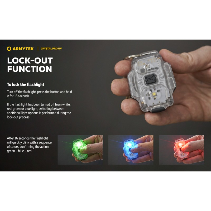 ARMYTEK TORCIA CRYSTAL PRO UV - VERDE