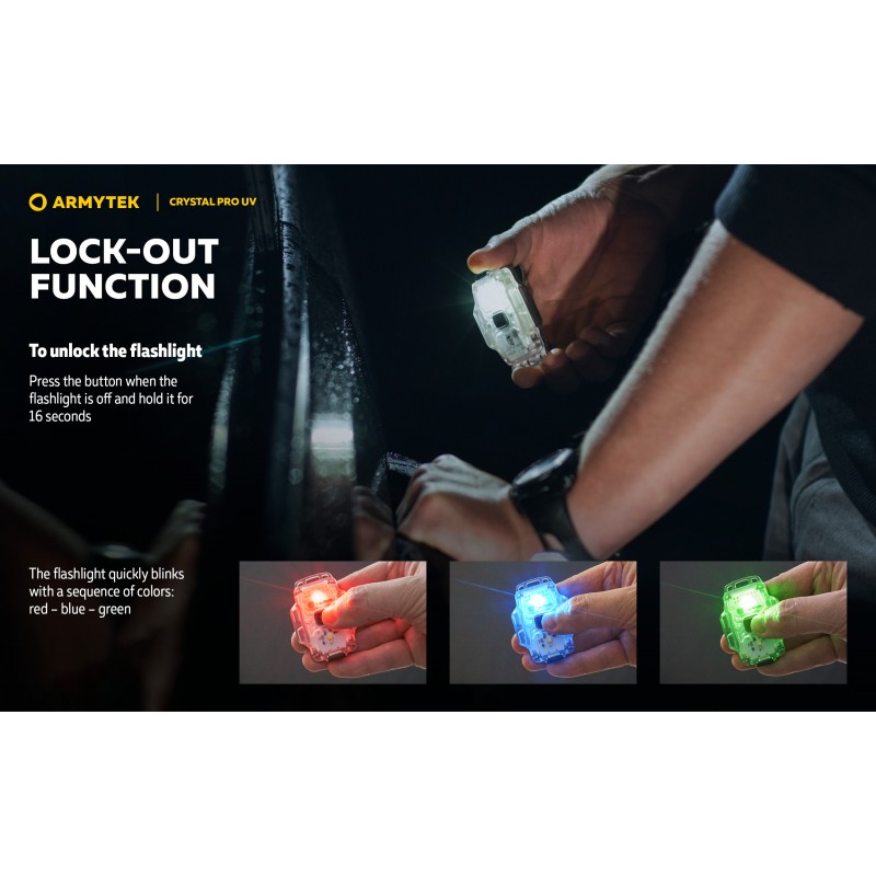 ARMYTEK TORCIA CRYSTAL PRO UV - VERDE