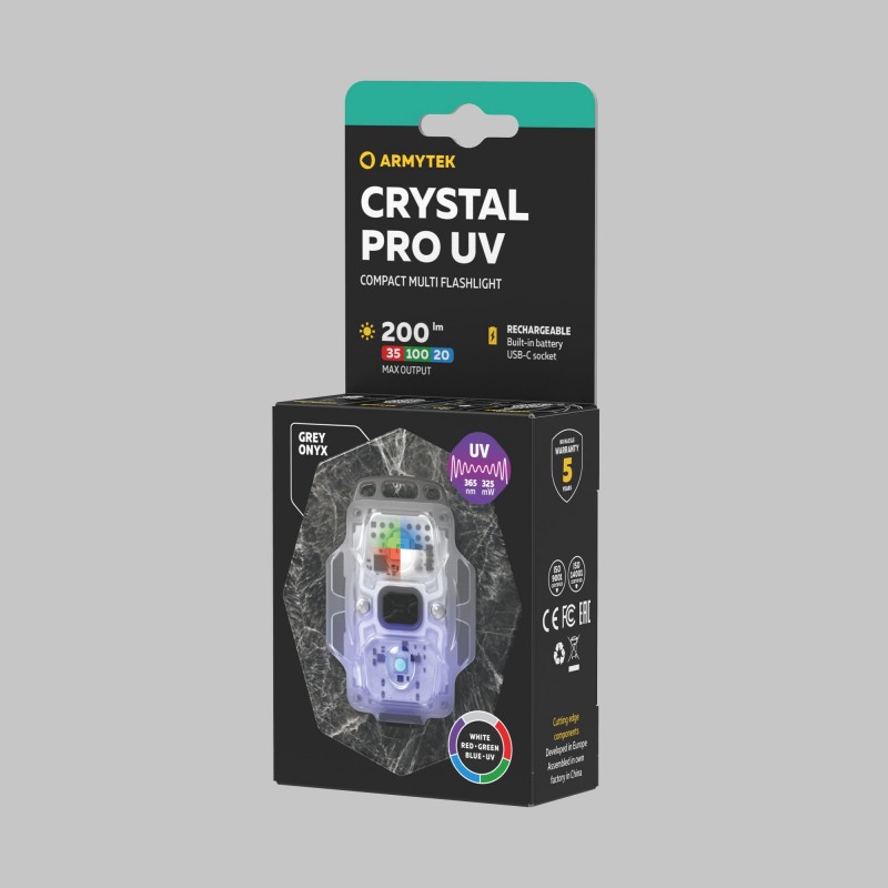 ARMYTEK TORCIA CRYSTAL PRO UV - GRIGIO