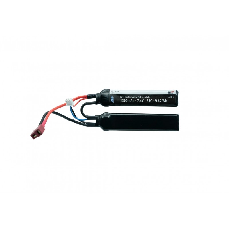 ASG-S2 LIPO - BATTERIA 7.4V - 1300 MAH - 25C - T-PLUG
