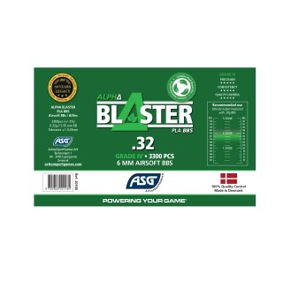 ALPHA BLASTER PLA BB 0.32G BIODEGRADABLE- 3300 PCS. 