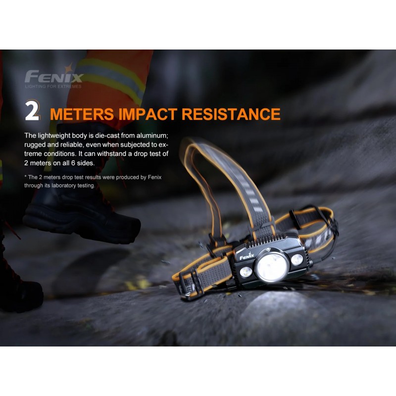 FENIX HP30R V2.0 ULTRA HIGH PERFORMANCE - SEARCH&RESCUE HEADLAMP - 3000 LUMENS - BLACK