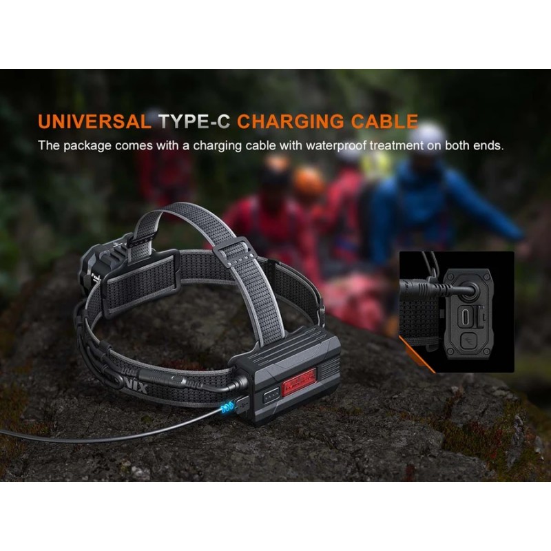 FENIX HP35R MULTIPLE LIGHT SOURCES HIGH-OUTPUT SEARCH&RESCUE HEADLAMP - 4000 LUMENI - BLACK