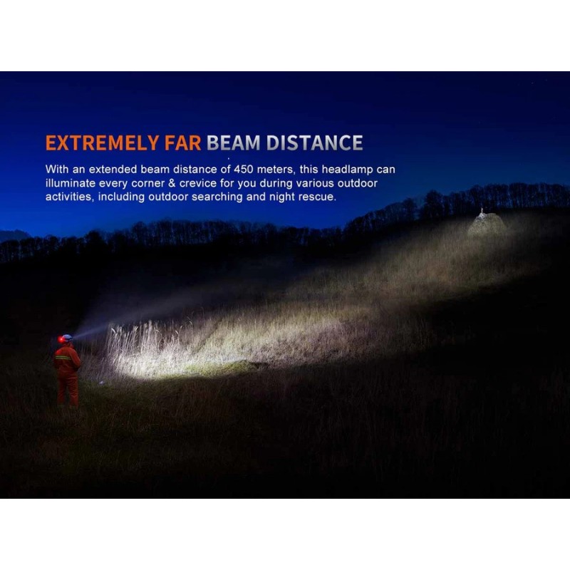 FENIX HP35R MULTIPLE LIGHT SOURCES HIGH-OUTPUT SEARCH&RESCUE HEADLAMP - 4000 LUMENI - BLACK