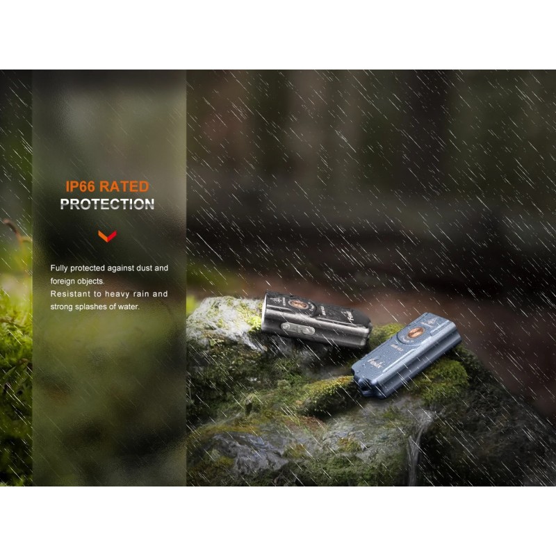 FENIX TORCIA PORTACHIAVI TUTTA IN METALLO E03R V2.0 - BLU