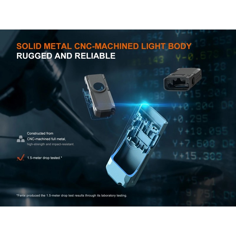 FENIX TORCIA PORTACHIAVI E06R - 3 IN 1 - GRIGIO