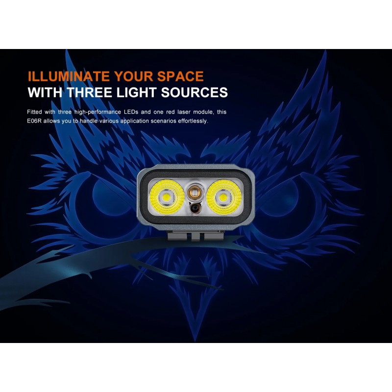 FENIX TORCIA PORTACHIAVI E06R - 3 IN 1 - GRIGIO