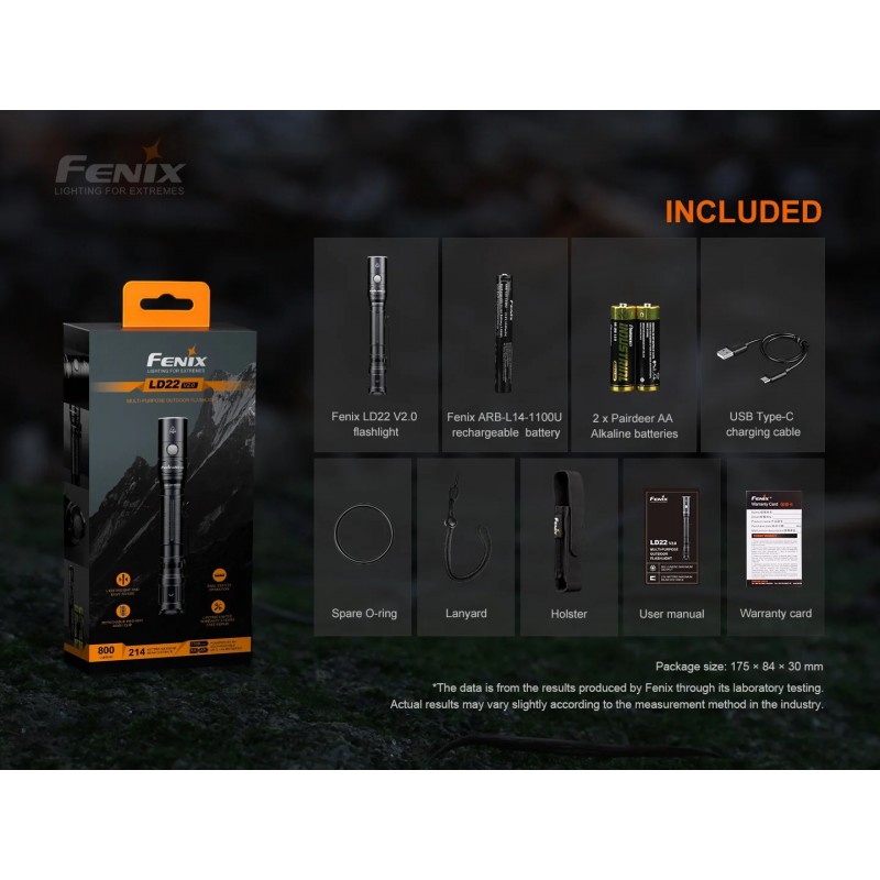 FENIX TORCIA MULTIUSO PER ESTERNI LD22 V2.0