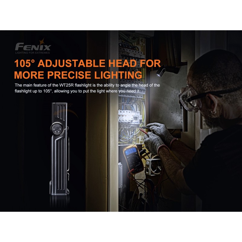 FENIX LAMPADA DA LAVORO RICARICABILE E ORIENTABILE WT25R