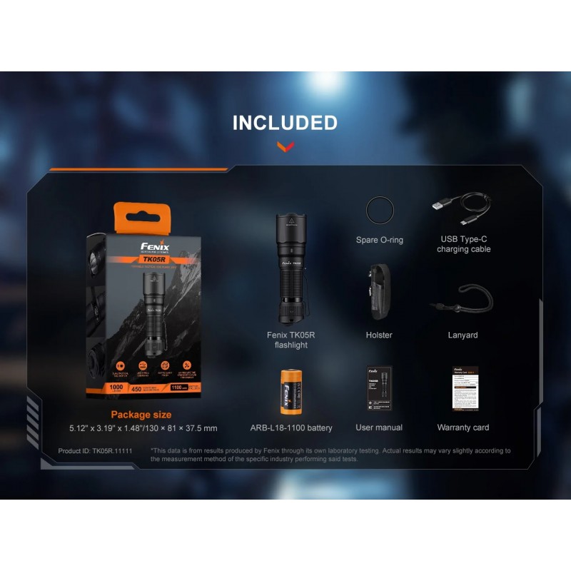 FENIX TK05R TORCIA TATTICA PORTATILE EDC