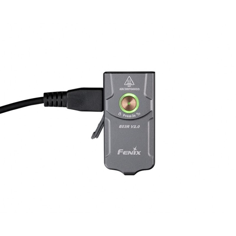 FENIX TORCIA PORTACHIAVI - TUTTO IN METALLO - E03R V2.0 - GRIGIO