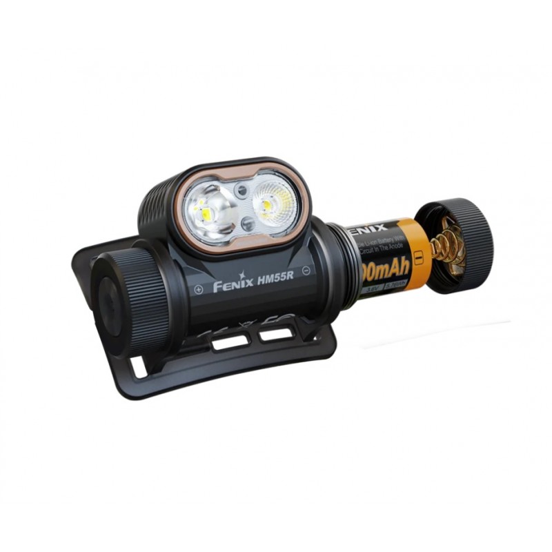 FENIX HM55R MULTI-LED LIGHTWEIGHT OUTDOOR HEADLAMP- 1200 LUMENS - BLACK