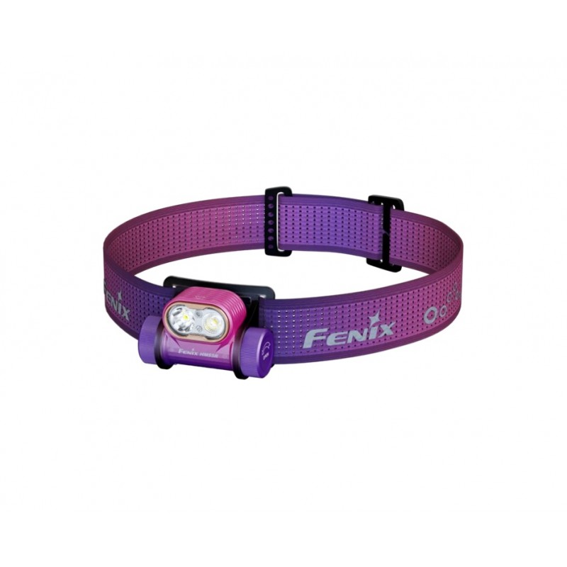 FENIX HM55R LAMPADA FRONTALE MULTI-LED LEGGERA PER ESTERNI - 1200 LUMEN - VIOLA NEBULA