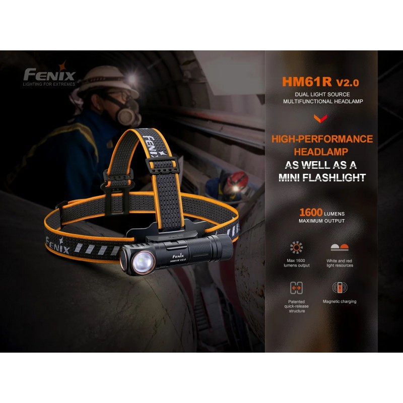 FENIX HM61R V2.0 LAMPADA FRONTALE AD ALTE PRESTAZIONI