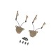 EXF RAIL ADAPTERS FOR COMTAC HEADSET - DARK EARTH