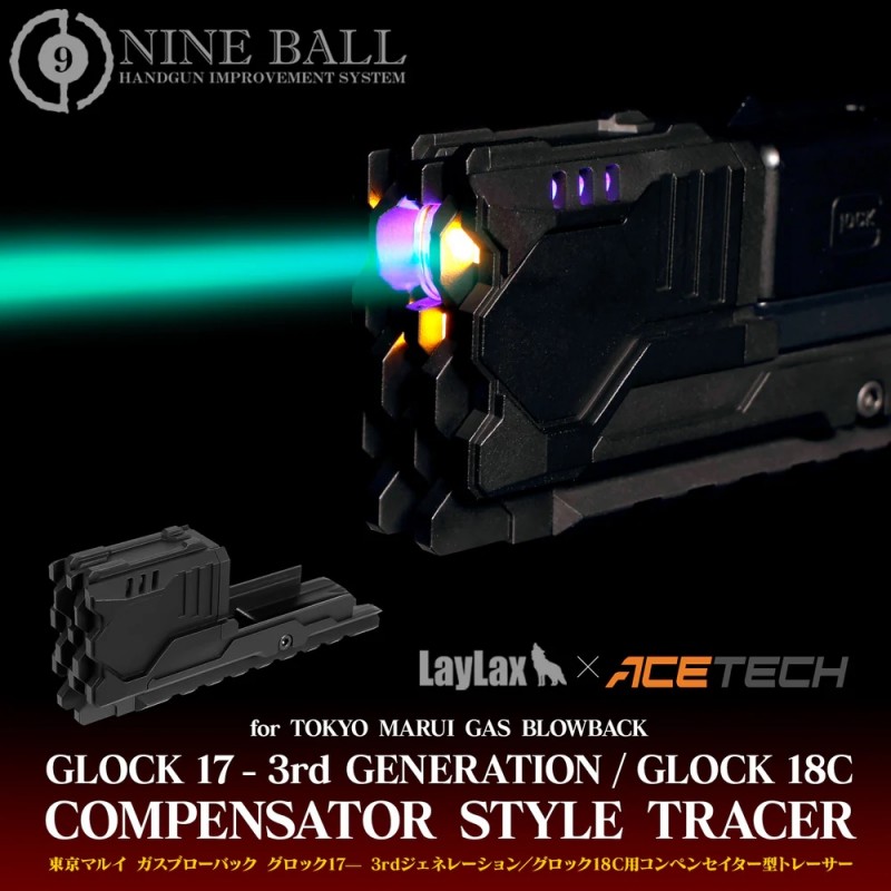 LAYLAX TRACER TIPO COMPENSATORE PER G17 GEN 3 / G18C GBB TM