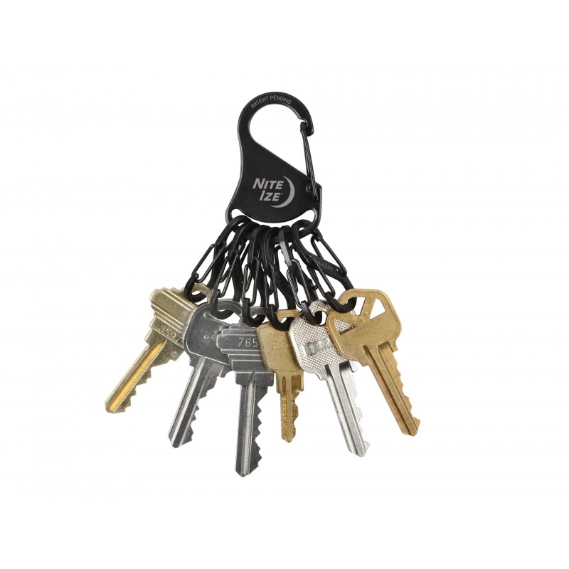 NITEIZE KEYRACK ACCIAIO S-BINER - NERO