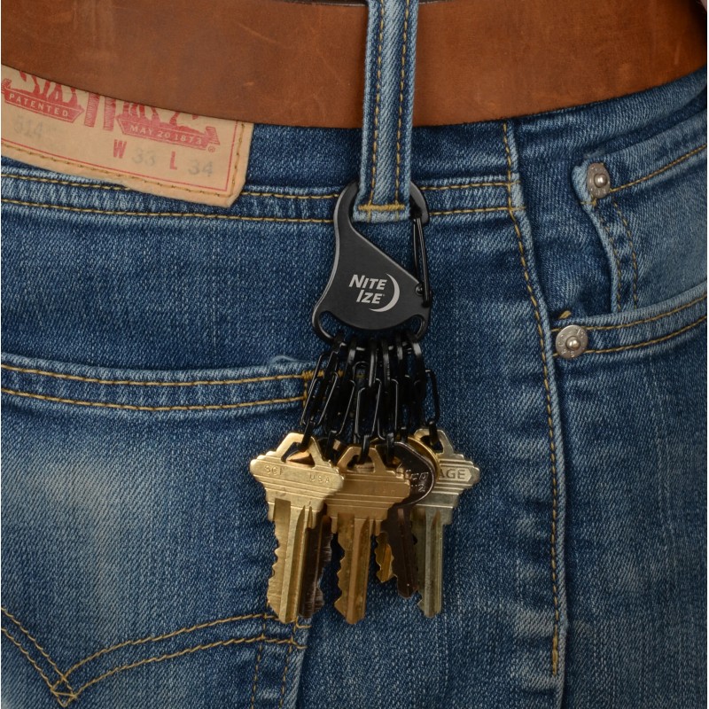 NITEIZE KEYRACK ACCIAIO S-BINER - NERO