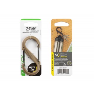 NITEIZE S-BINER MOSCHETTONE DOPPIO IN PLASTICA - COYOTE - TAGLIA 4 NITEIZE S-BINER MOSCHETTONE DOPPIO IN PLASTICA - COYOTE - TAGLIA 4