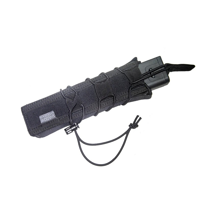 SHS -1159 PORTA CARICATORE SINGOLO PER KRISS VECTOR / GLOCK 18C / P90/ MP5 - NERO