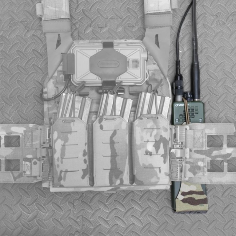 WARRIOR LASER CUT WING VELCRO MBITR/HARRIS RADIO POUCH - MULTICAM