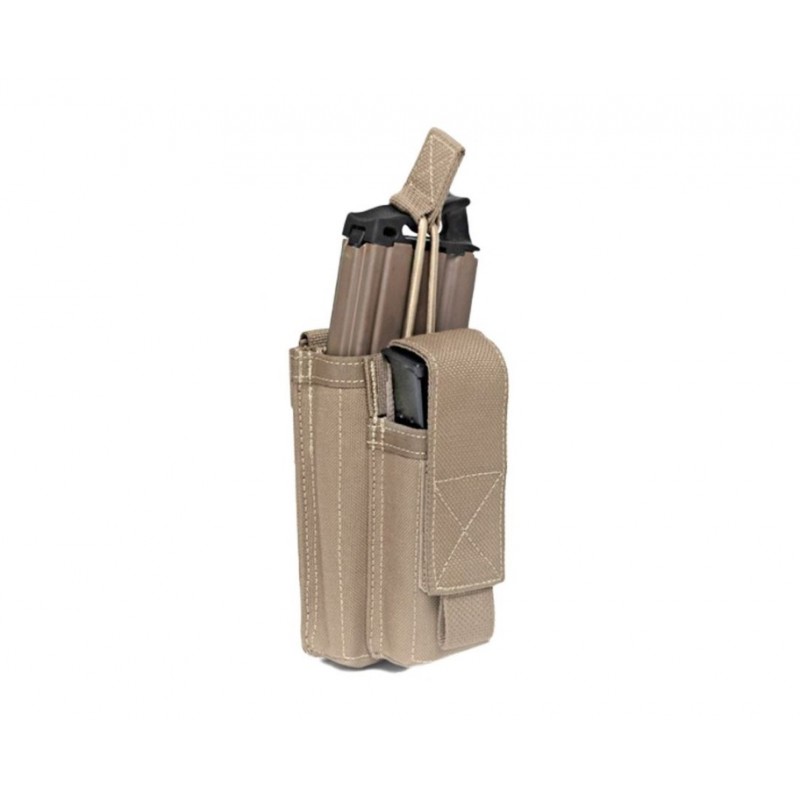 WARRIOR ASSAULT SYSTEMS PORTA CARICATORE SINGOLO APERTO 5.56MM 9MM COYOTE