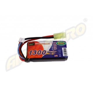 LIPO - ACUMULATOR 7.4V - 1300 MAH - 25C - MINI-TYPE LIPO - ACUMULATOR 7.4V - 1300 MAH - 25C - MINI-TYPE