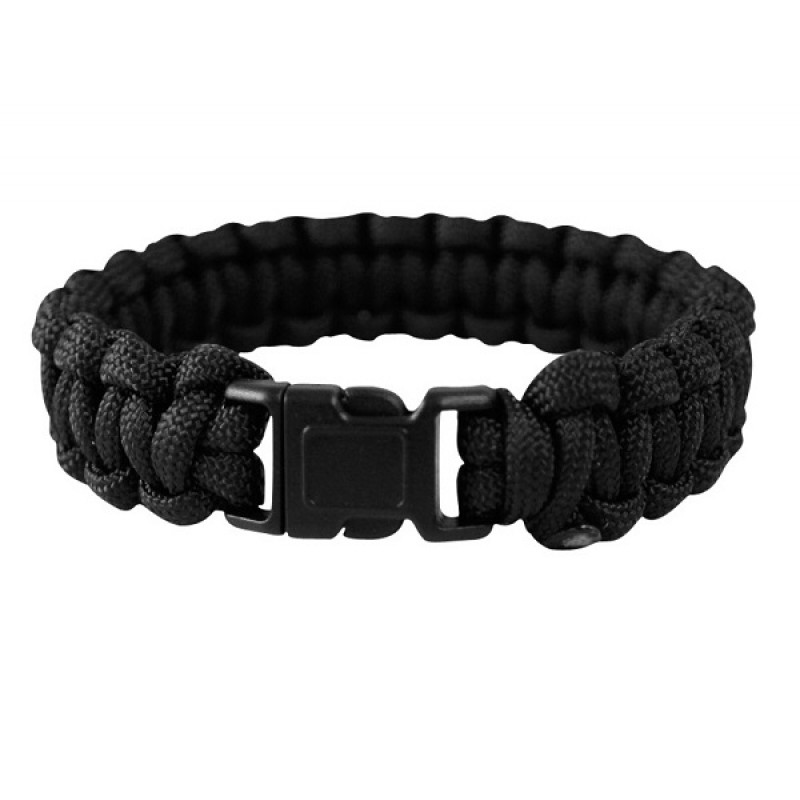 PARACORD - BRATARA SUPRAVIETUIRE 15MM - NEGRU PARACORD - BRATARA SUPRAVIETUIRE 15MM - NEGRU