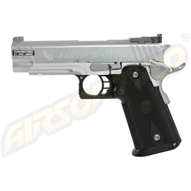 KSC PISTOLA SOFTAIR STI A309 - SEAHAWK - 4.3 - SILVER - SCARRELLANTE (GBB)