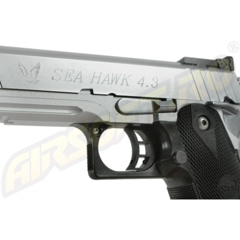 KSC PISTOLA SOFTAIR STI A309 - SEAHAWK - 4.3 - SILVER - SCARRELLANTE (GBB)