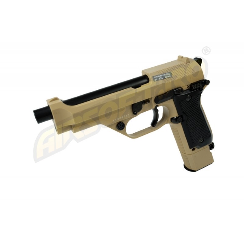 KSC PISTOLA SOFTAIR M93R DESERT SPARTAN - SCARRELLANTE (GBB)