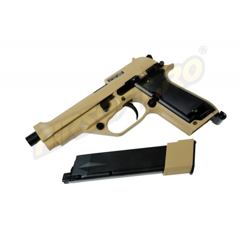 KSC PISTOLA SOFTAIR M93R DESERT SPARTAN - SCARRELLANTE (GBB)