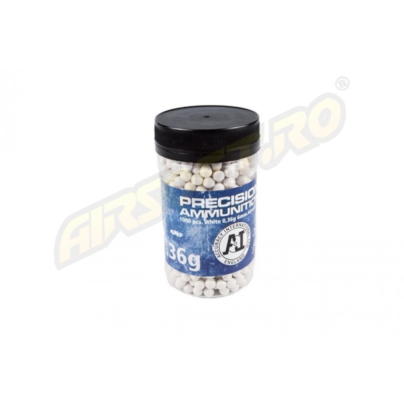 Accuracy Int., 0.36g airsoft BB, 1000 pcs. bottle