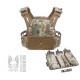 WARRIOR ASSAULT SYSTEMS TATTICO LASER CUT LOW PROFILE CARRIER - PANNELLO BUNGEE TRIPLO STACCABILE 5.56 - LARGE - MULTICAM