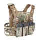 WARRIOR ASSAULT SYSTEMS TATTICO LASER CUT LOW PROFILE CARRIER - PANNELLO BUNGEE TRIPLO STACCABILE 5.56 - LARGE - MULTICAM