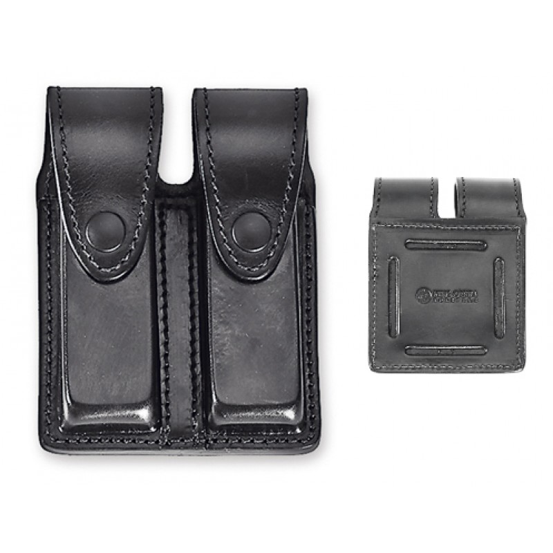 DOUBLE LEATHER MAGAZINE POUCH