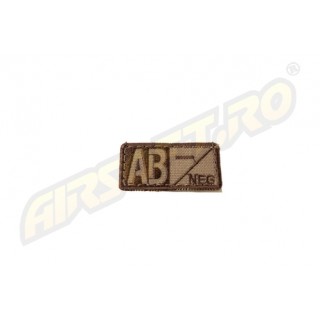 BLOODTYPE PATCH AB-NEGATIVE - TAN BLOODTYPE PATCH AB-NEGATIVE - TAN