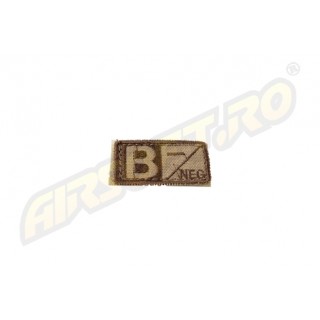 BLOODTYPE PATCH B-NEGATIVE - TAN BLOODTYPE PATCH B-NEGATIVE - TAN