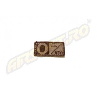 BLOODTYPE PATCH O-NEGATIVE - TAN