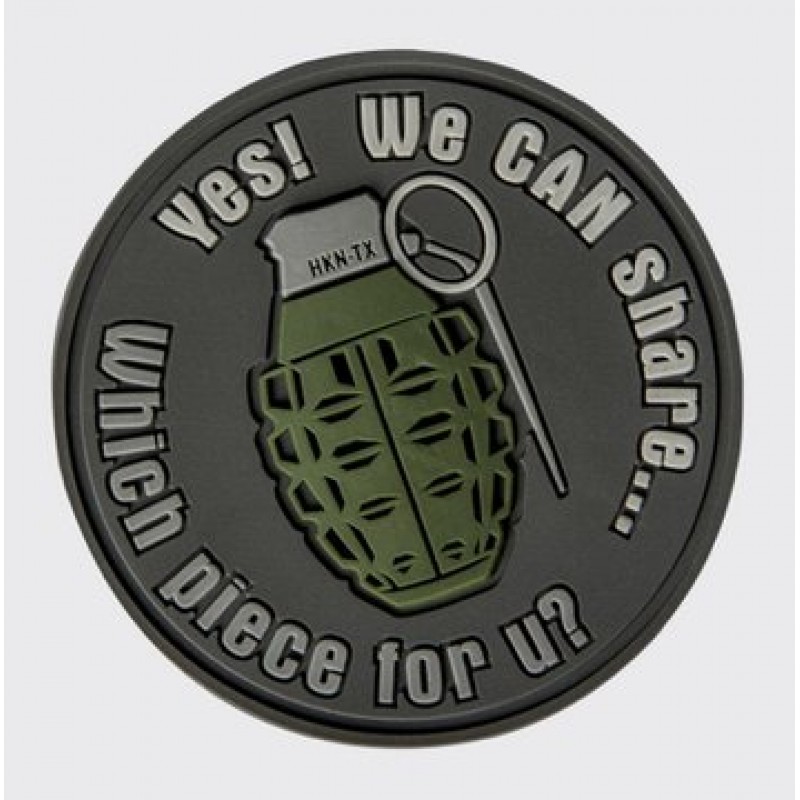 PATCH GRENADA - WE CAN SHARE - ROTUND - GREY